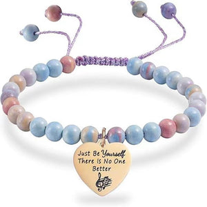 【New Hot】Rainbow Natural Stone Bracelet, Just Be Yourself, Simple and Cute Style, Perfect for Gifting, A Lovely Gift for Girls. Suitable For Daily Wear Or As Gifts, Mother's Day Special Recommendation