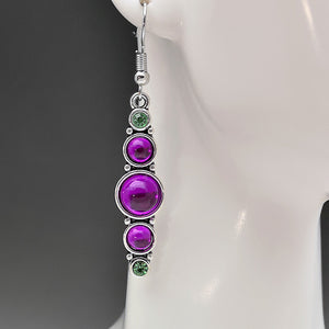 Purple gemstone earrings