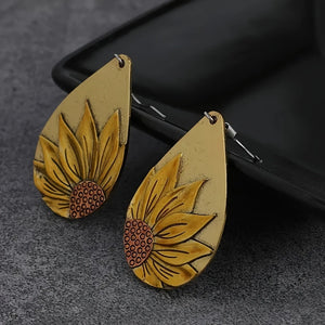 Retro Sunflower Earrings