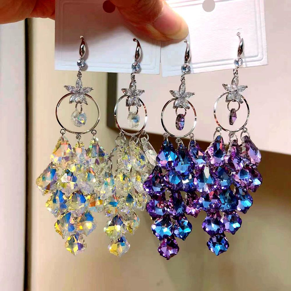 Crystal Tassel Earrings