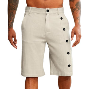 Mens Linen Shorts Casual Stretch Summer Beach Shorts