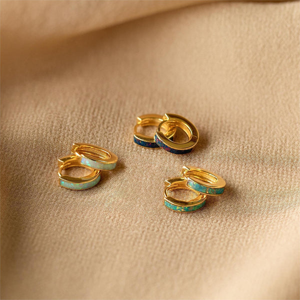 Vintage Colorful Golden Earrings