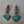 Vintage Water Drop Blue Zircon Earrings