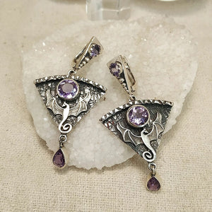 Vintage Dragon Gothic Punk Metal Earrings