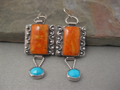 Turquoise Pendant Earrings