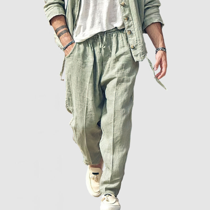 Men's Casual Everyday Cotton Linen Trousers