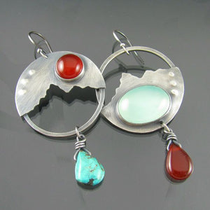 Red AgateTurquoise Earrings