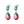 Droplet dual color earrings