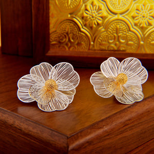 Vintage Exaggerated Large Flower Earrings