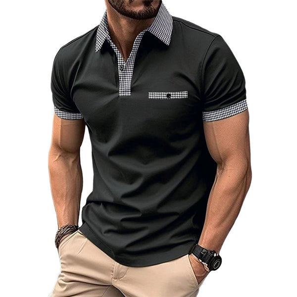 Men's Summer Colorblock Polo Short Sleeve Shirt