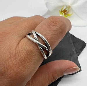 Chunky Adjustable Silver Ring