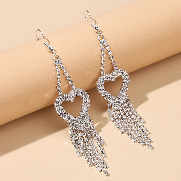 Square Hollow Tassel  Earrings