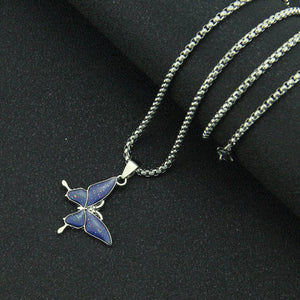 Thermochromic Butterfly Pendant Necklace