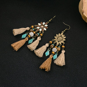 Tassel flower earrings