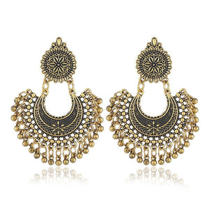 Ethnic Carved FlowersEarrings