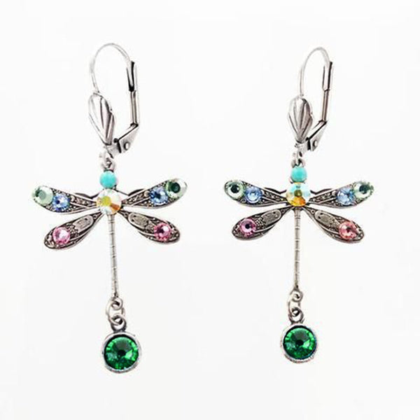 Crystal Dragonfly Earrings