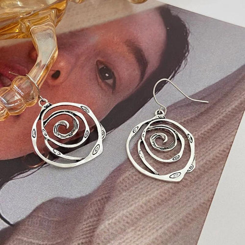 Vintage Hollow Circular  Earrings