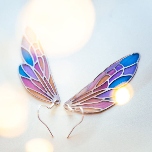 Colorful Butterfly Wings Earrings