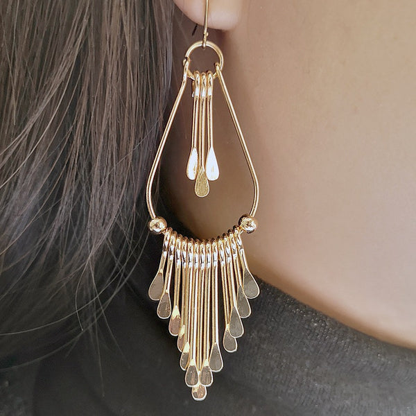 Gold Plated Tassel Earrings