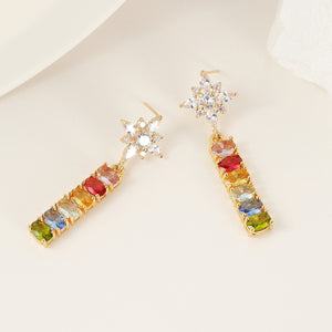 Water Droplet Shaped Flower Earrings