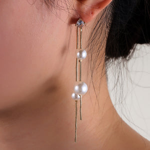 Pearl Studded Diamond Earrings