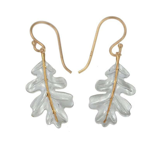 Banana Leaf Silver Earrings