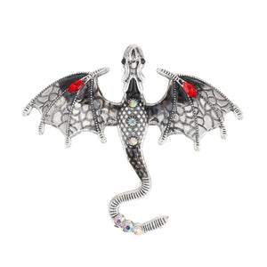 Retro Colored Glazed Dragon Mouth Brooch