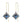 Blue zircon long earrings