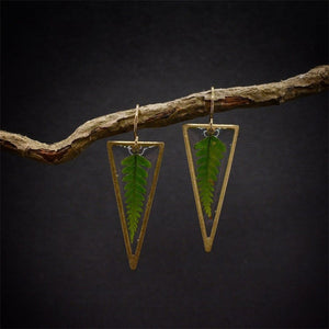 Triangle Leaf Earrings