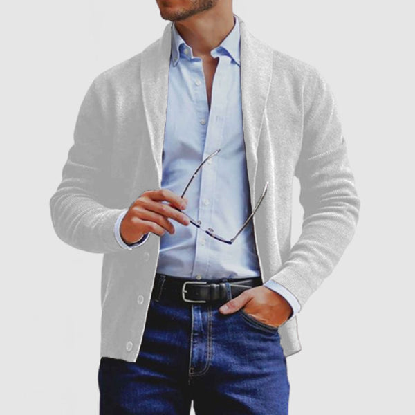 Men's Elegant Lapel Loose Cashmere Cardigan NEW