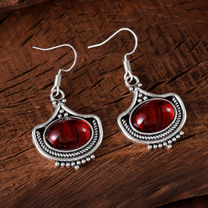 Vintage Style Ruby Earrings