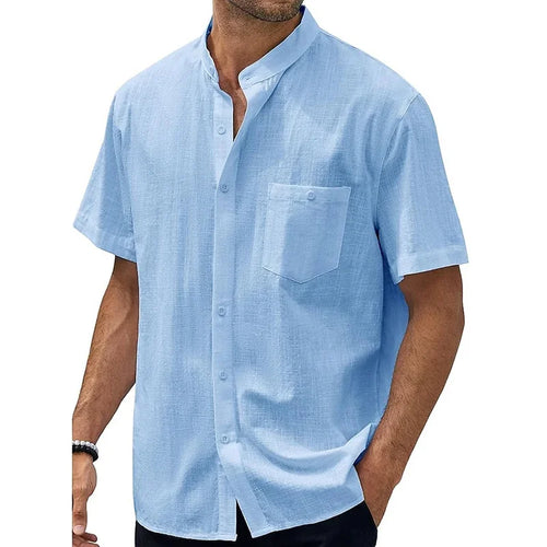 Men's ice cream Cotton Summer Casual Beach Shirt Short Sleeve