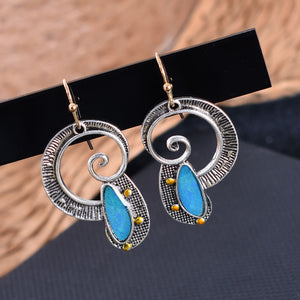 Retro spiral earrings