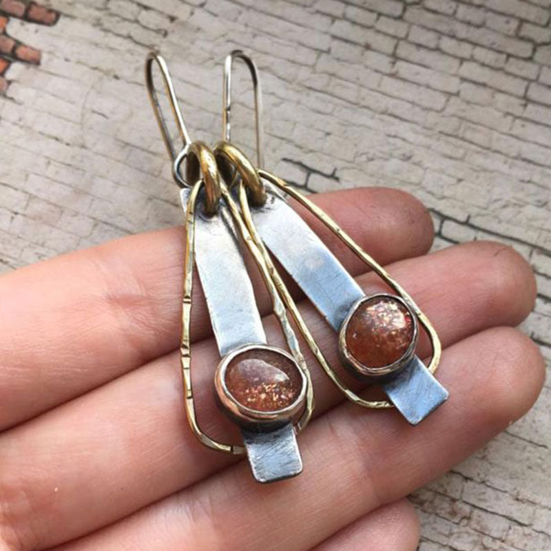 Cat's Eye Alloy Earrings