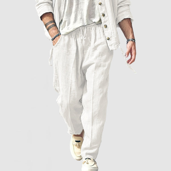 Men's Casual Everyday Cotton Linen Trousers