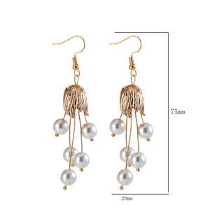 Retro Gold-plated Pearl  Earrings