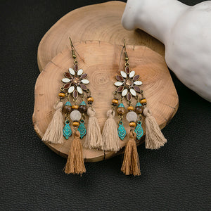 Tassel flower earrings