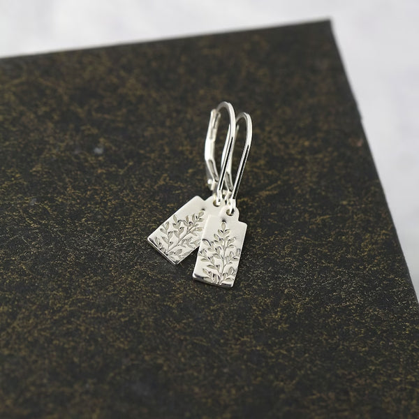 Square Branch Pendant Earrings