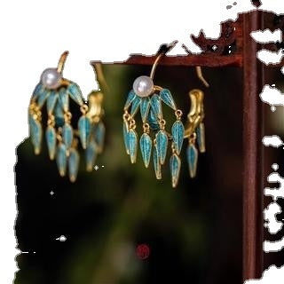 Bamboo Leaf Patterns Earrings