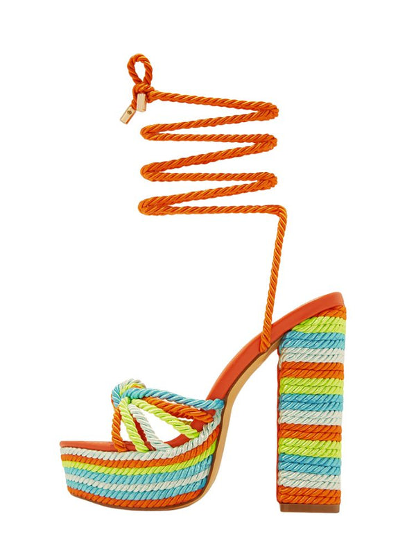 Tropical Twist Heel Sandals