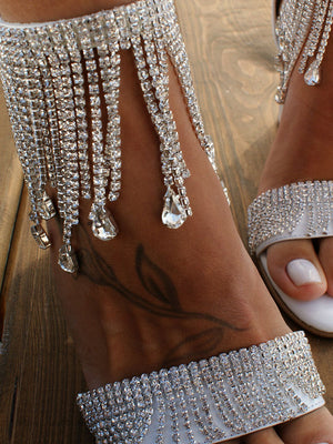 Tassel Rhinestone Party Heels