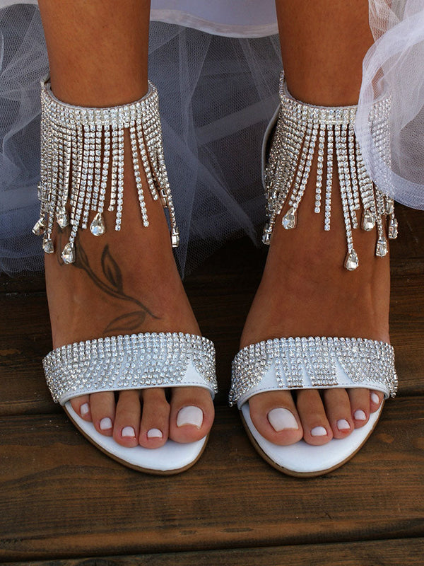 Tassel Rhinestone Party Heels