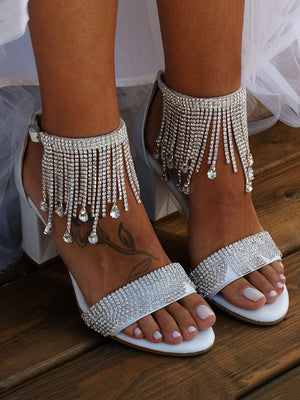 Tassel Rhinestone Party Heels