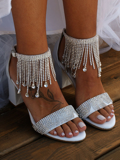 Tassel Rhinestone Party Heels