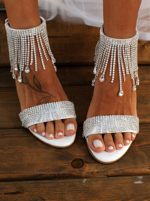 Tassel Rhinestone Party Heels