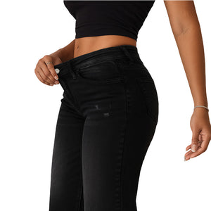 ONESO Women's Mid-Low Rise Baggy Wide Leg Stretch Denim Jeans