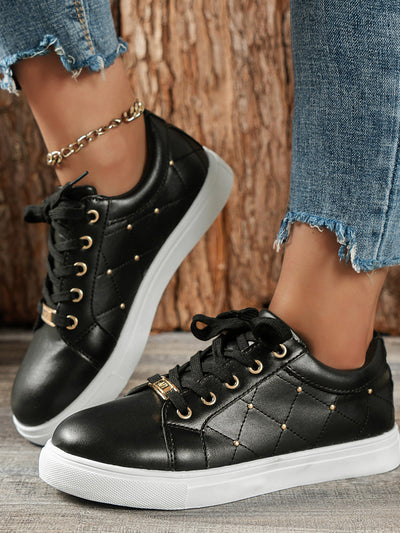 Round Toe Casual Flat Sneakers