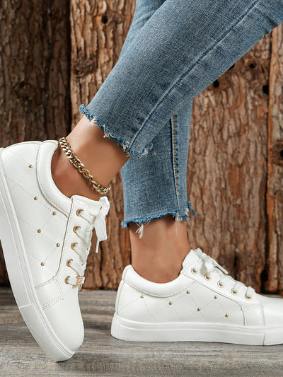 Round Toe Casual Flat Sneakers