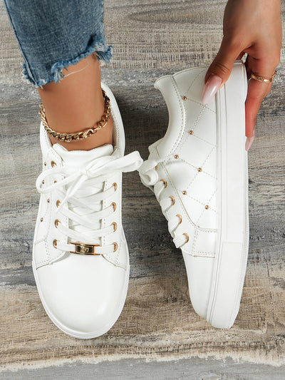 Round Toe Casual Flat Sneakers