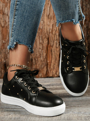 Round Toe Casual Flat Sneakers